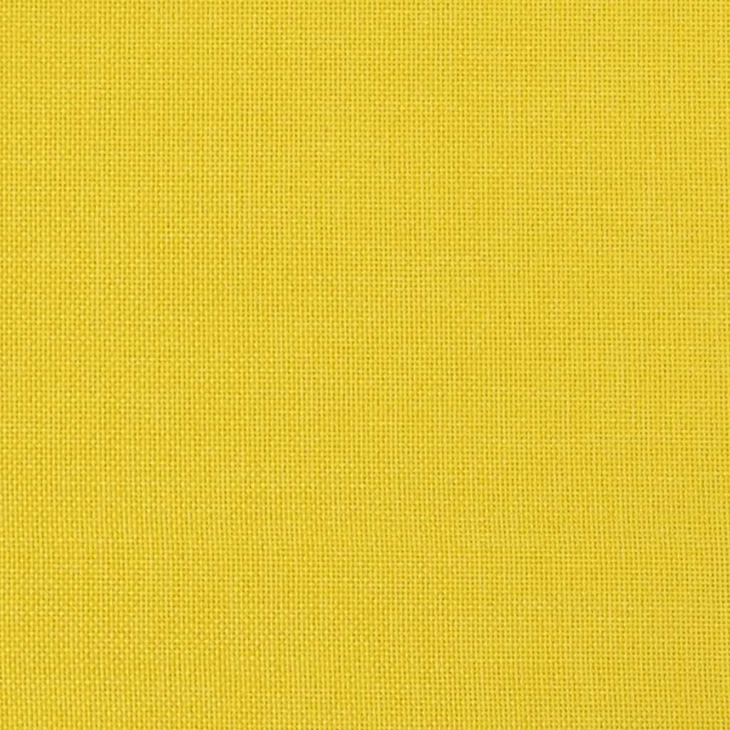 Poltrona a Dondolo con Poggiapiedi Giallo Chiaro in Tessuto