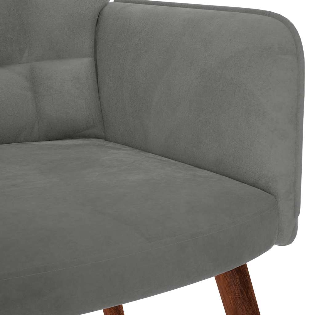 Sedia Relax Grigio Scuro in Velluto | homemem39