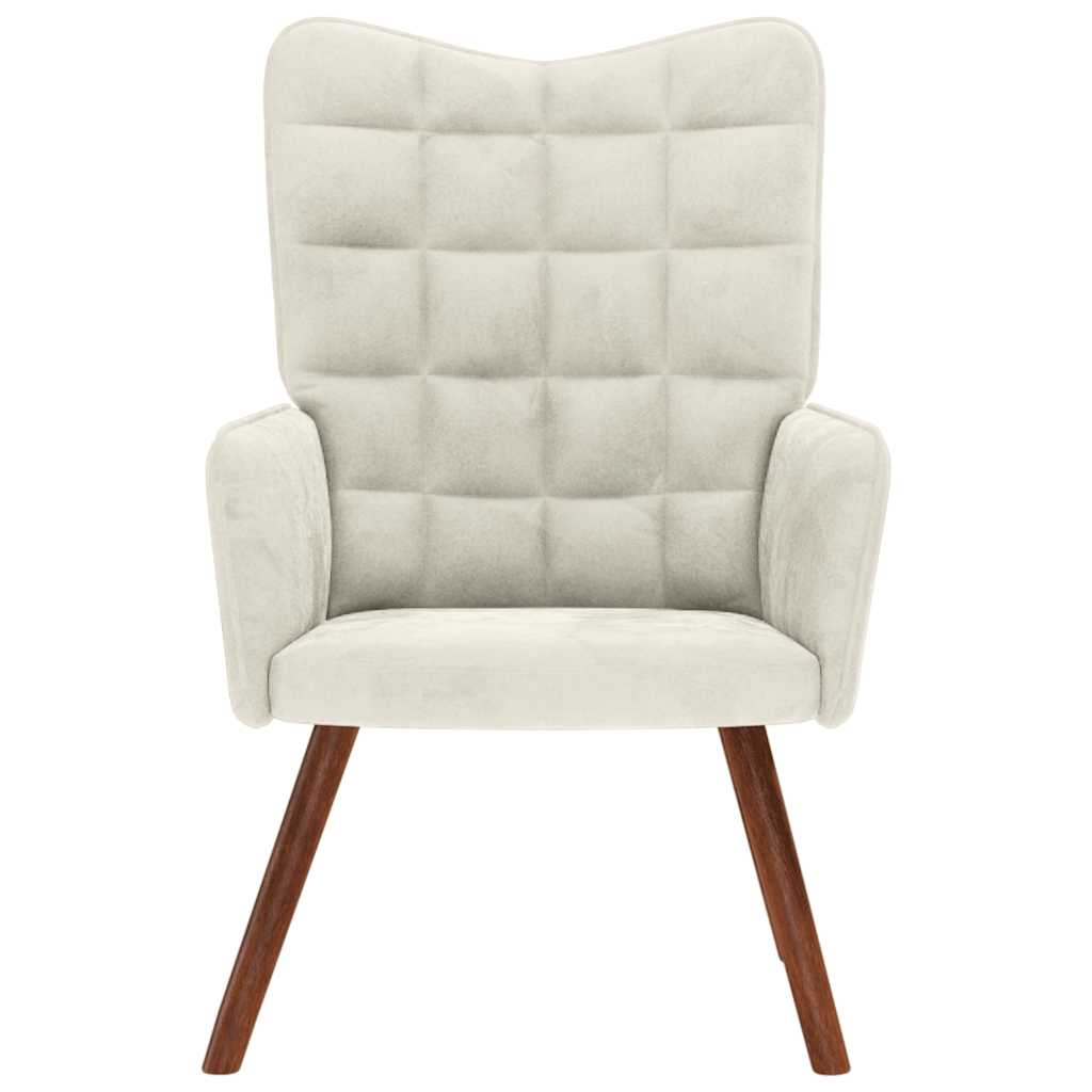 Sedia Relax Crema in Velluto - homemem39