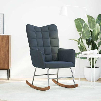 Sedia da Pranzo Grigio Scuro in Velluto