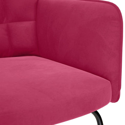 Sedia a Dondolo Rosso Vino in Velluto