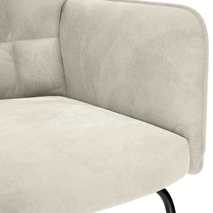 Sedia a Dondolo Crema in Velluto