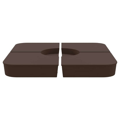 Set Base per Ombrellone 4 pz con Supporto a Croce 100 kg PP - homemem39