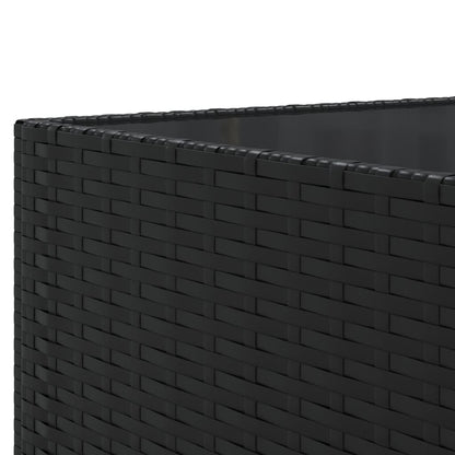 Set Salotto da Giardino con Cuscini 7pz Nero Polyrattan