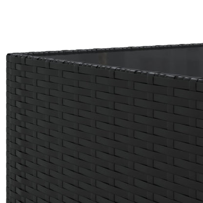 Set Mobili da Giardino con Cuscini 8 pz Nero in Polyrattan | homemem39
