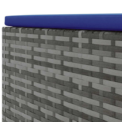 Set Divani da Giardino 4 pz con Cuscini in Polyrattan Grigio | homemem39