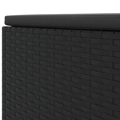 Set Divani da Giardino 5 pz con Cuscini Nero in Polyrattan