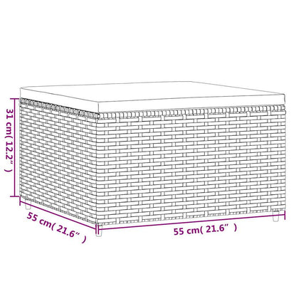 Set Divani da Giardino 5 pz con Cuscini Nero in Polyrattan
