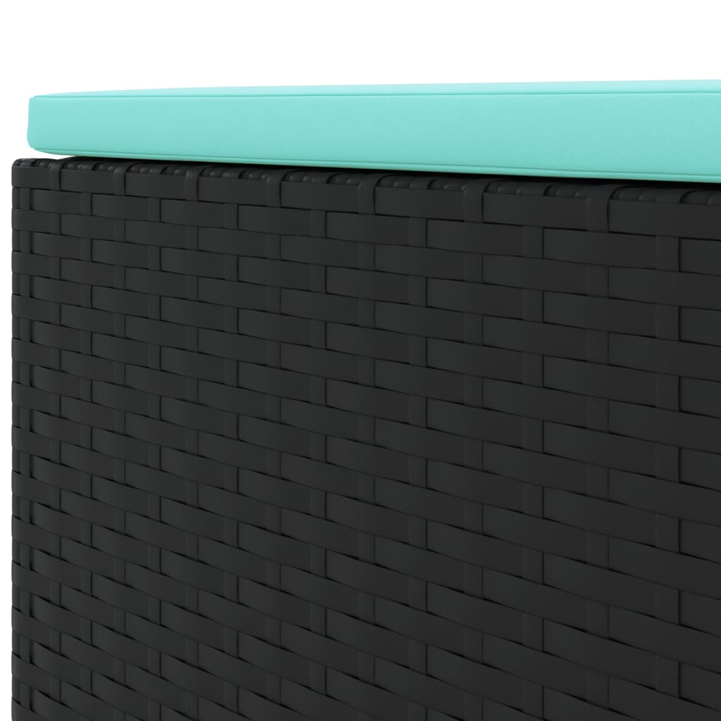 Set Divani da Giardino 5 pz con Cuscini Nero in Polyrattan - homemem39