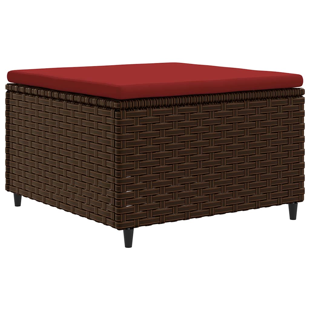 Set Divani da Giardino 5 pz con Cuscini Marrone in Polyrattan | homemem39