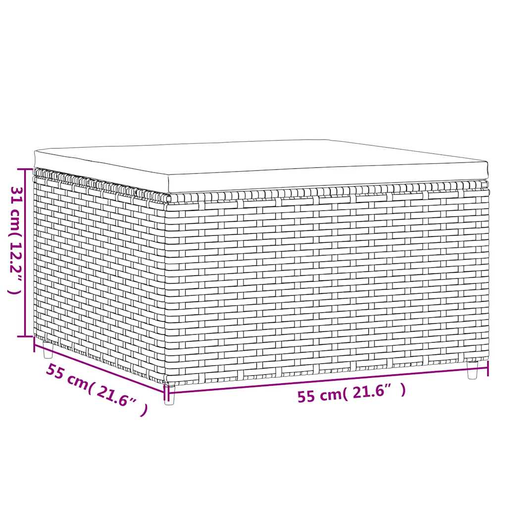Set Divani da Giardino 5 pz con Cuscini Marrone in Polyrattan | homemem39