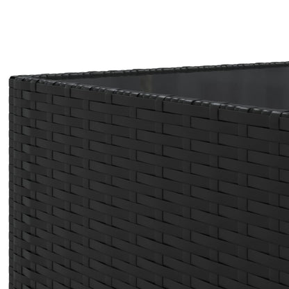 Set Mobili da Giardino 6 pz con Cuscini in Polyrattan Nero