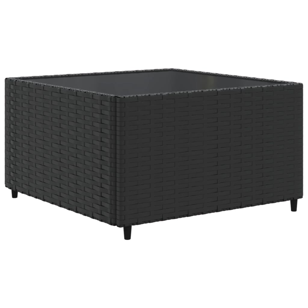 Set Mobili da Giardino 6 pz con Cuscini in Polyrattan Nero - homemem39