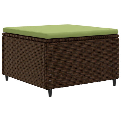 Set Mobili da Giardino 6pz con Cuscini in Polyrattan Marrone | homemem39
