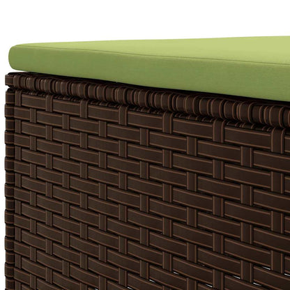 Set Mobili da Giardino 6pz con Cuscini in Polyrattan Marrone | homemem39
