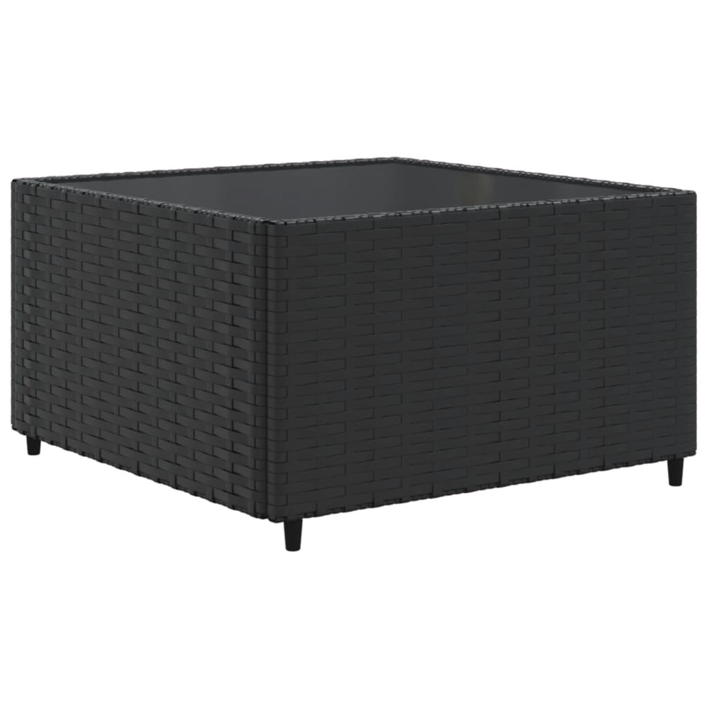 Set Divani da Giardino 5 pz con Cuscini Nero in Polyrattan - homemem39