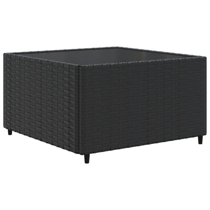 Set Divani da Giardino 5 pz con Cuscini Nero in Polyrattan - homemem39