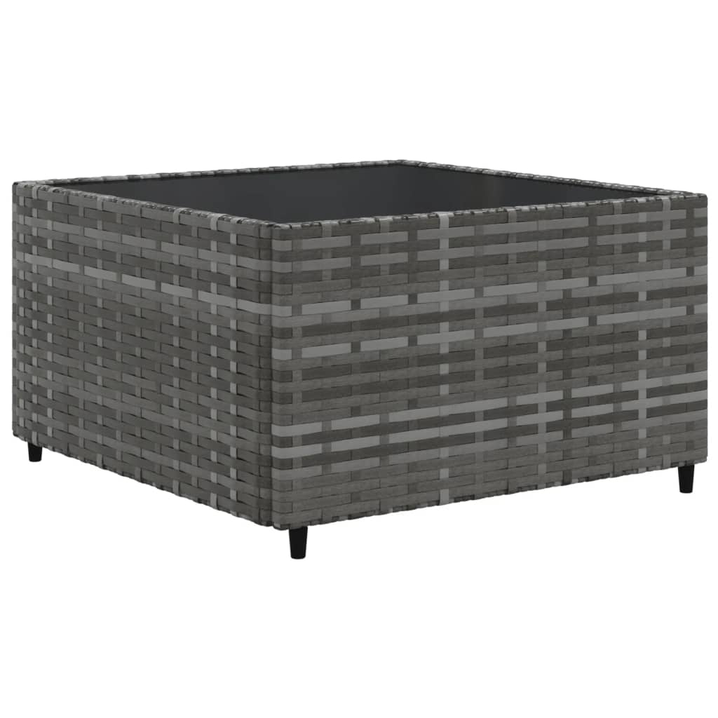 Set Divani da Giardino 5 pz con Cuscini in Polyrattan Grigio | homemem39