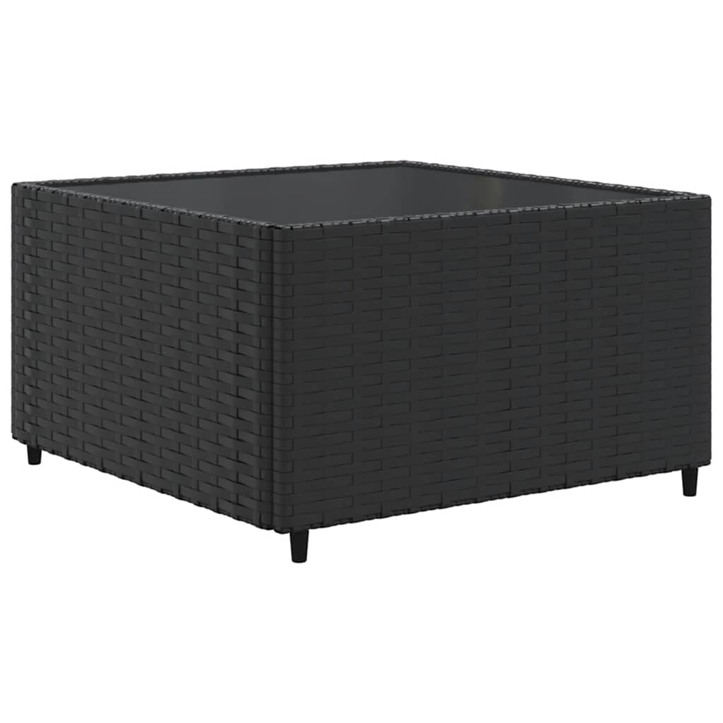Set Mobili da Giardino 6 pz con Cuscini in Polyrattan Nero | homemem39