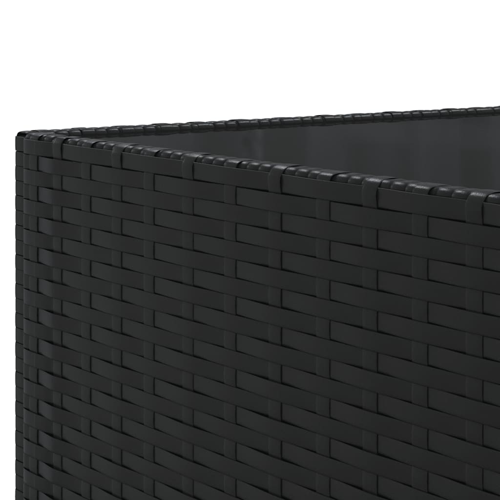 Set Mobili da Giardino 6 pz con Cuscini in Polyrattan Nero | homemem39