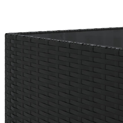 Set Salotto da Giardino con Cuscini 7pz Nero Polyrattan | homemem39