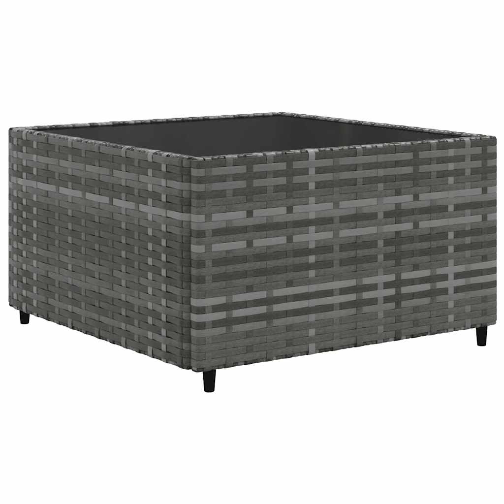 Set Divani da Giardino 7 pz con Cuscini in Polyrattan Grigio | homemem39