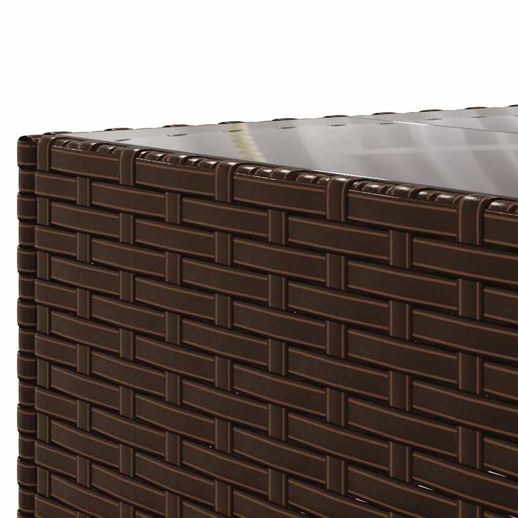 Set Mobili da Giardino 6pz con Cuscini in Polyrattan Marrone