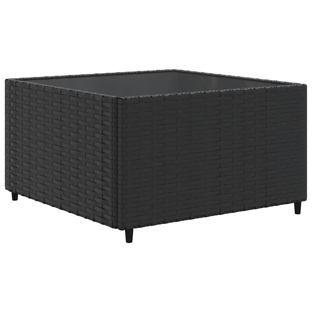 Set Salotto da Giardino con Cuscini 7pz Nero Polyrattan | homemem39
