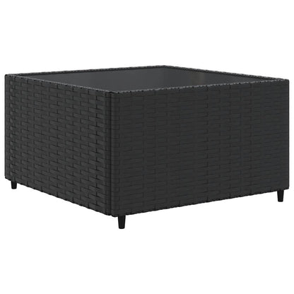 Set Salotto da Giardino con Cuscini 7pz Nero Polyrattan | homemem39