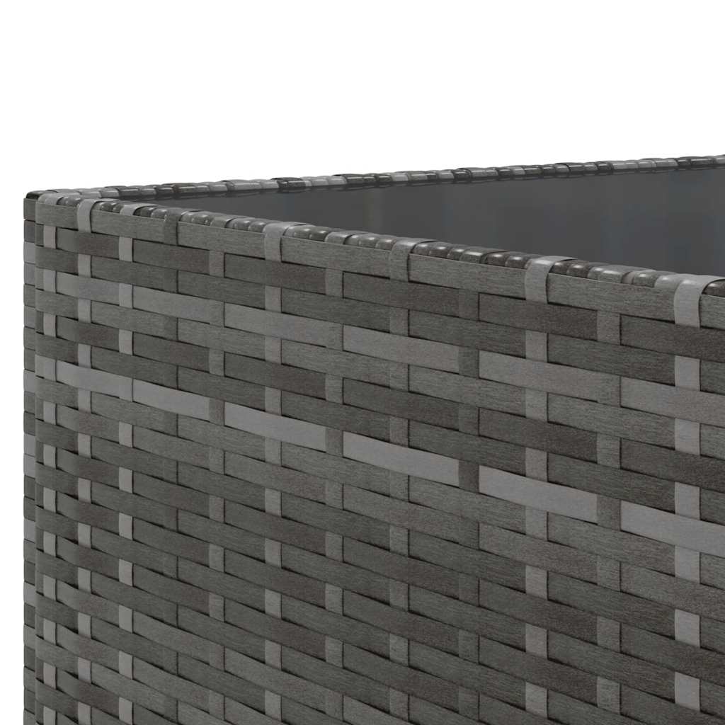 Set Divani da Giardino 7 pz con Cuscini in Polyrattan Grigio | homemem39
