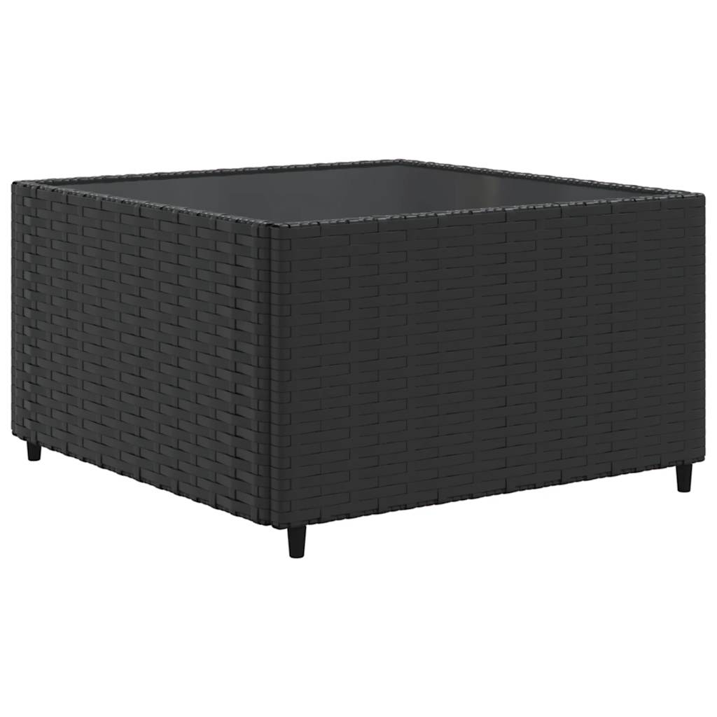 Set Mobili da Giardino 6 pz con Cuscini in Polyrattan Nero | homemem39