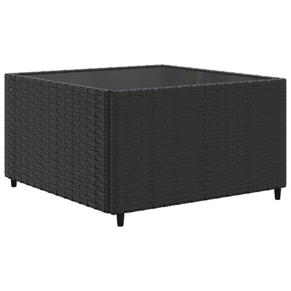 Set Salotto da Giardino con Cuscini 7pz Nero Polyrattan - homemem39