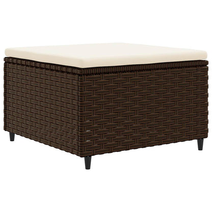Set Mobili da Giardino 6pz con Cuscini in Polyrattan Marrone | homemem39