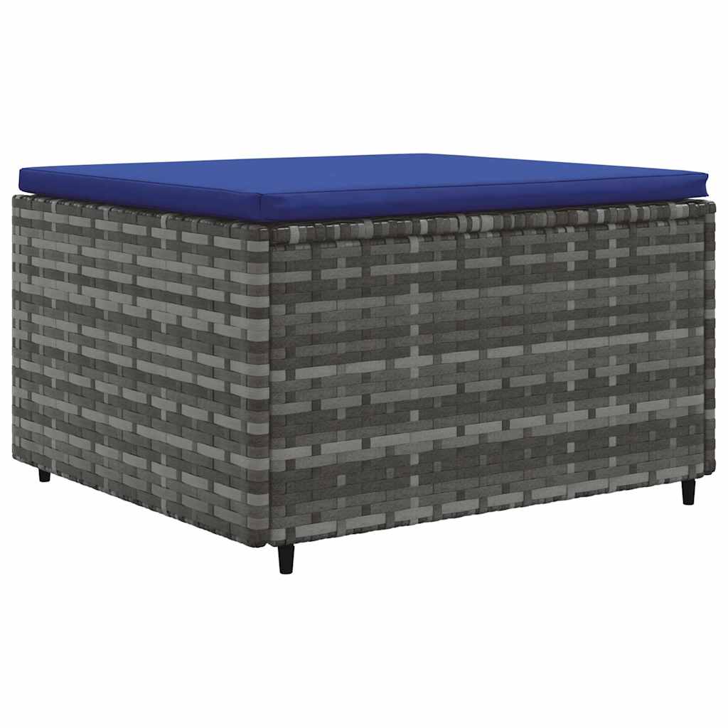 Set Divani da Giardino 6 pz con Cuscini in Polyrattan Grigio | homemem39