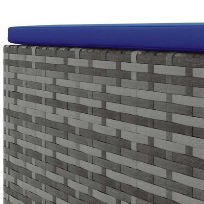 Set Divani da Giardino 6 pz con Cuscini in Polyrattan Grigio | homemem39