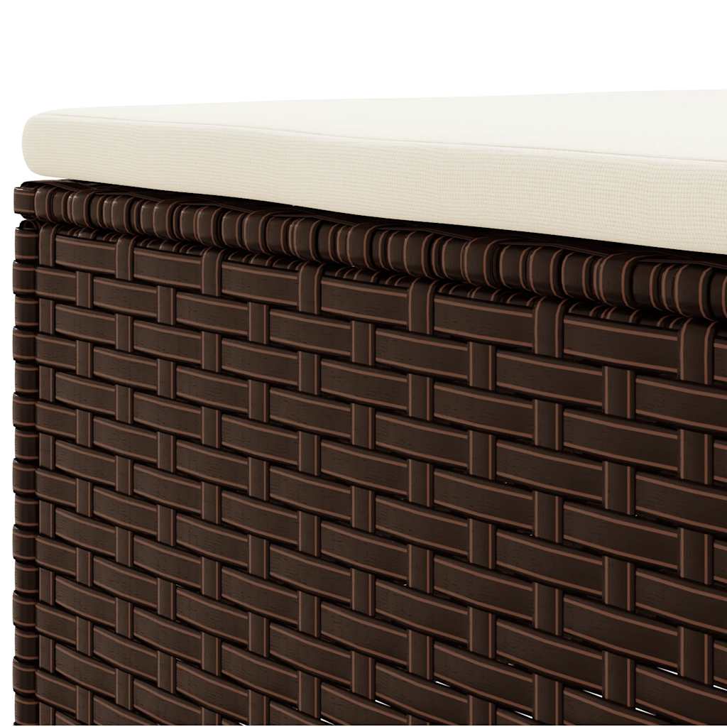 Set Divani da Giardino 7 pz con Cuscini in Polyrattan Marrone | homemem39