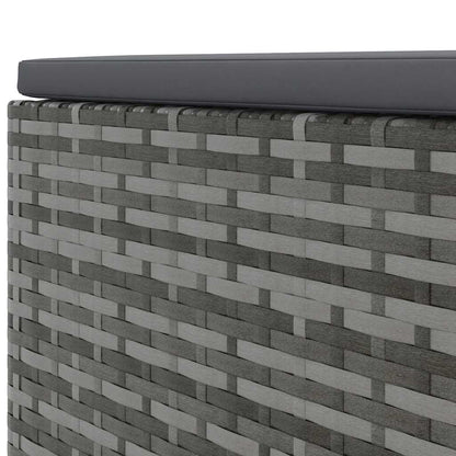 Set Divani da Giardino 7 pz con Cuscini in Polyrattan Grigio | homemem39