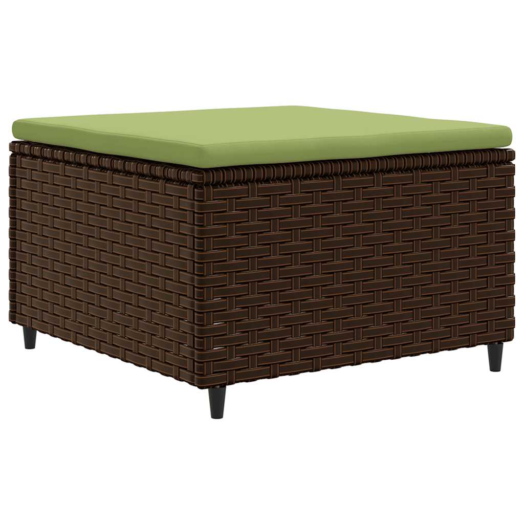 Set Divani da Giardino 7 pz con Cuscini in Polyrattan Marrone