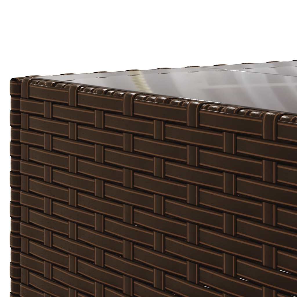 Set Divani da Giardino 7 pz con Cuscini in Polyrattan Marrone