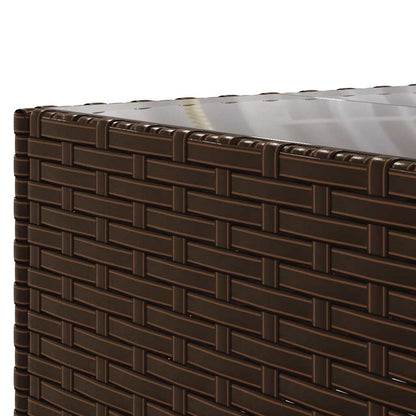 Set Divani da Giardino 7 pz con Cuscini in Polyrattan Marrone
