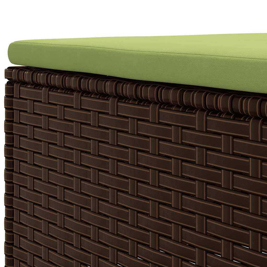 Set Divani da Giardino 7 pz con Cuscini in Polyrattan Marrone