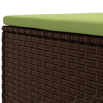 Set Divani da Giardino 7 pz con Cuscini in Polyrattan Marrone