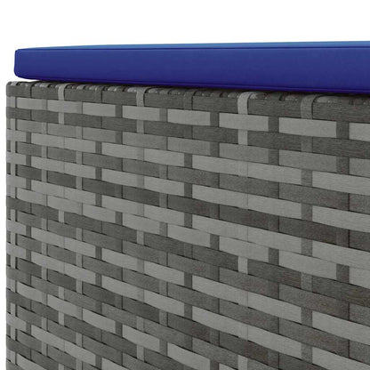 Set Divani da Giardino 7 pz con Cuscini in Polyrattan Grigio | homemem39