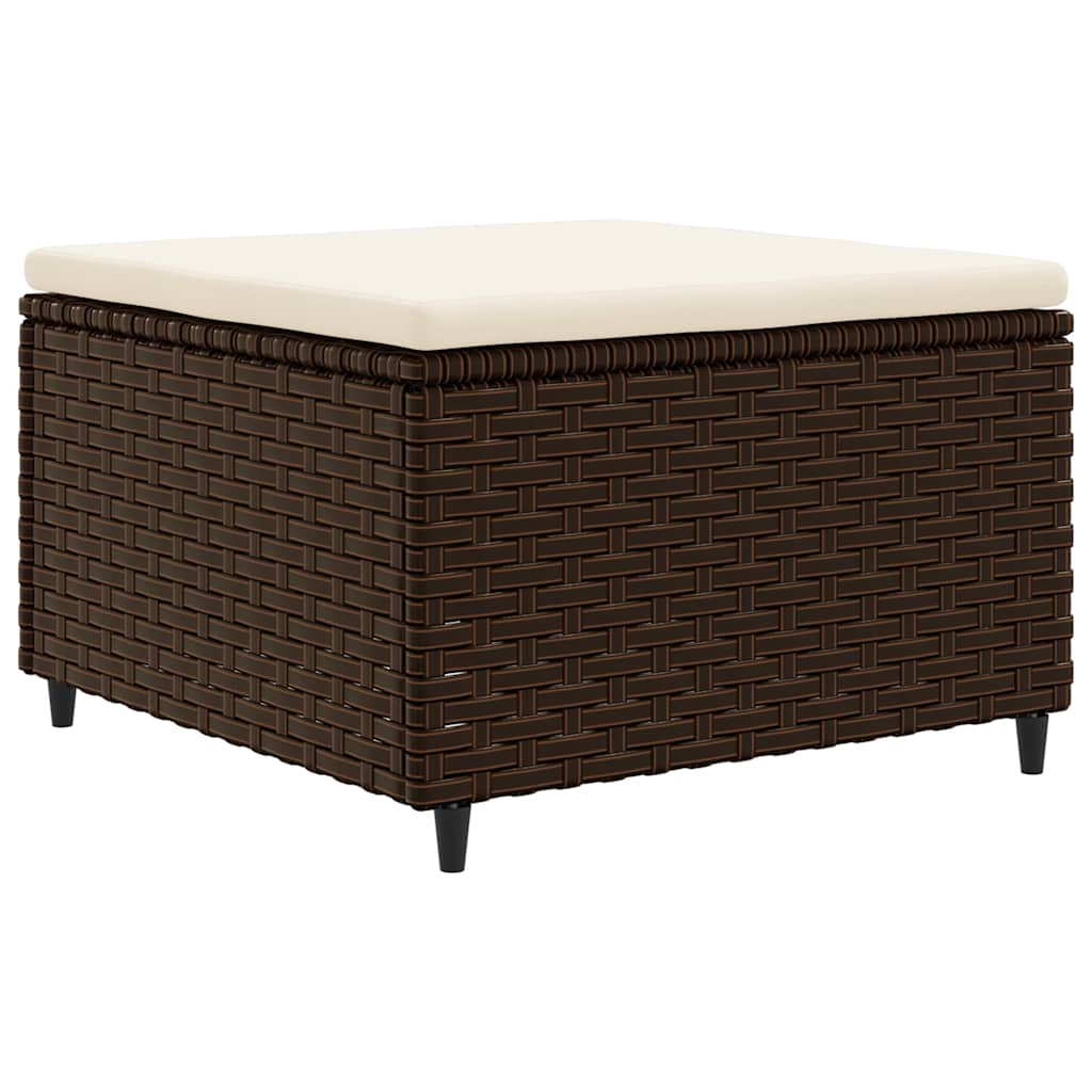 Set Divani da Giardino 7 pz con Cuscini in Polyrattan Marrone | homemem39