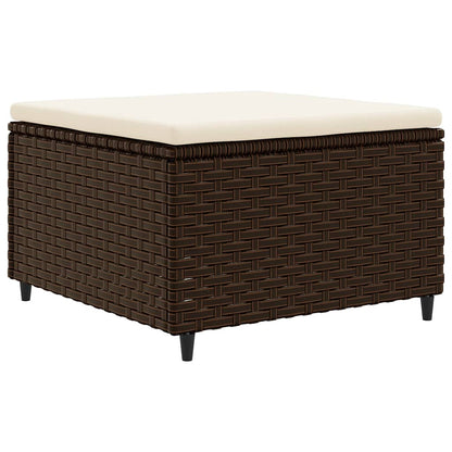 Set Divani da Giardino 7 pz con Cuscini in Polyrattan Marrone | homemem39
