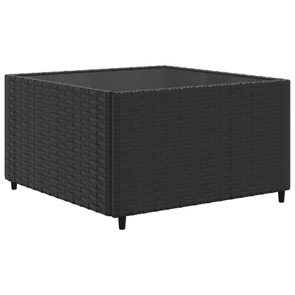 Set Mobili da Giardino con Cuscini 8 pz Nero in Polyrattan