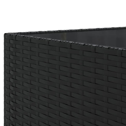 Set Mobili da Giardino con Cuscini 8 pz Nero in Polyrattan