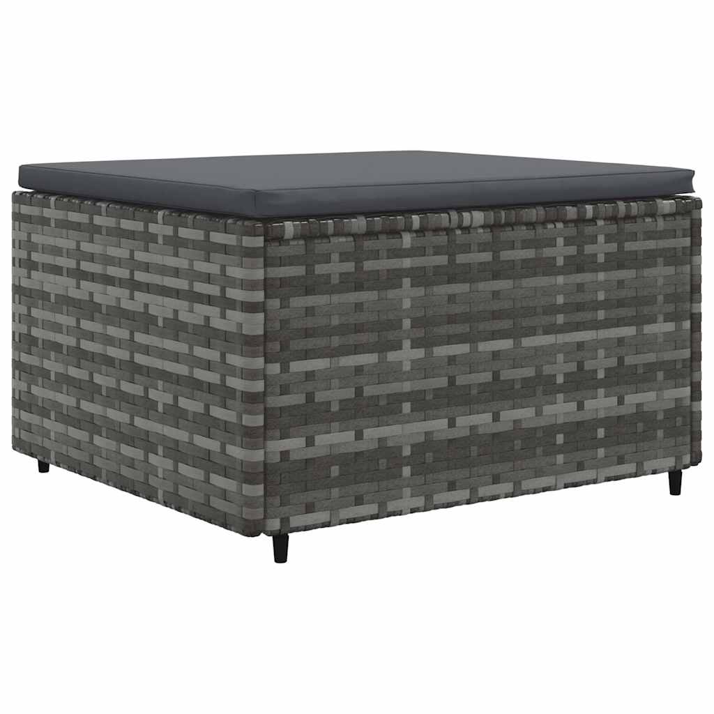 Set Divani da Giardino 8 pz con Cuscini in Polyrattan Grigio | homemem39