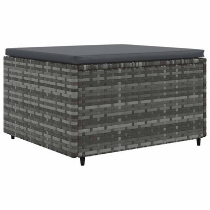 Set Divani da Giardino 8 pz con Cuscini in Polyrattan Grigio | homemem39
