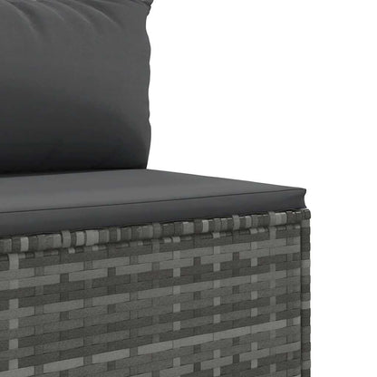 Set Divani da Giardino 8 pz con Cuscini in Polyrattan Grigio | homemem39